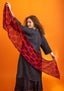 “Jasmine” organic cotton shawl burgundy thumbnail
