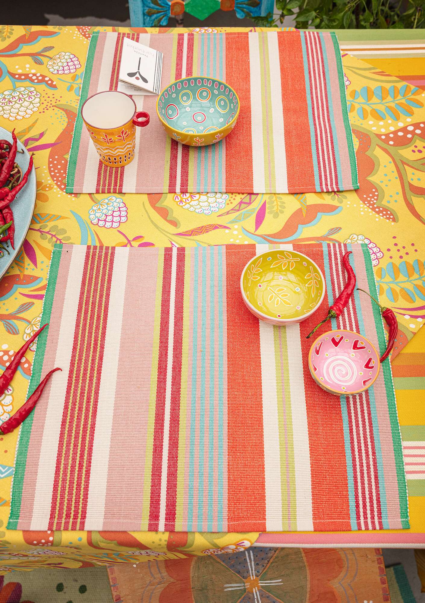 Set de table  Bolster  en coton biologique  multicolore thumbnail