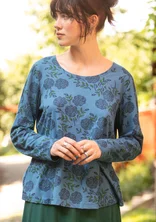 Bluse "Sabrina" i økologisk bomuld - lys indigo