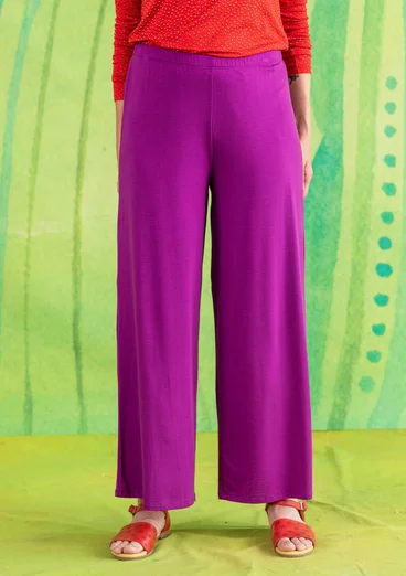 Tricot broek van lyocell/elastaan - petunia