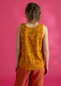Jerseytop aus Bio-Baumwolle/Elasthan - senf
