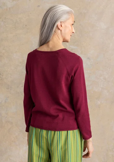 Pull en coton biologique/lyocell - pourpre