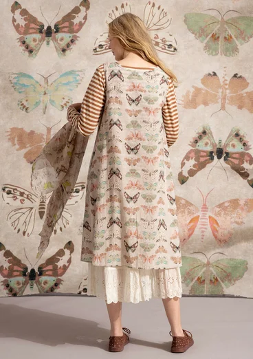 Robe "Fjäril" en coton biologique - plumes