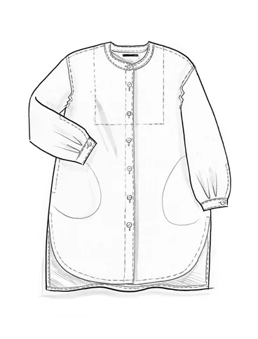 Vevd skjorte «Ella» i økologisk bomull - masala
