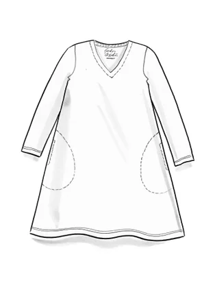 Tricot tuniek "Oriana" van biologisch katoen/modal - lichtaardappel gemêleerd