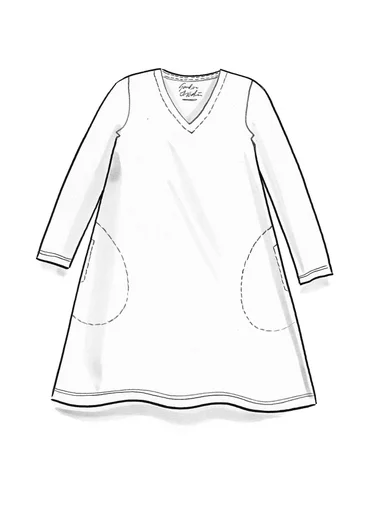 Tricot tuniek "Oriana" van biologisch katoen/modal - lichtaardappel gemêleerd