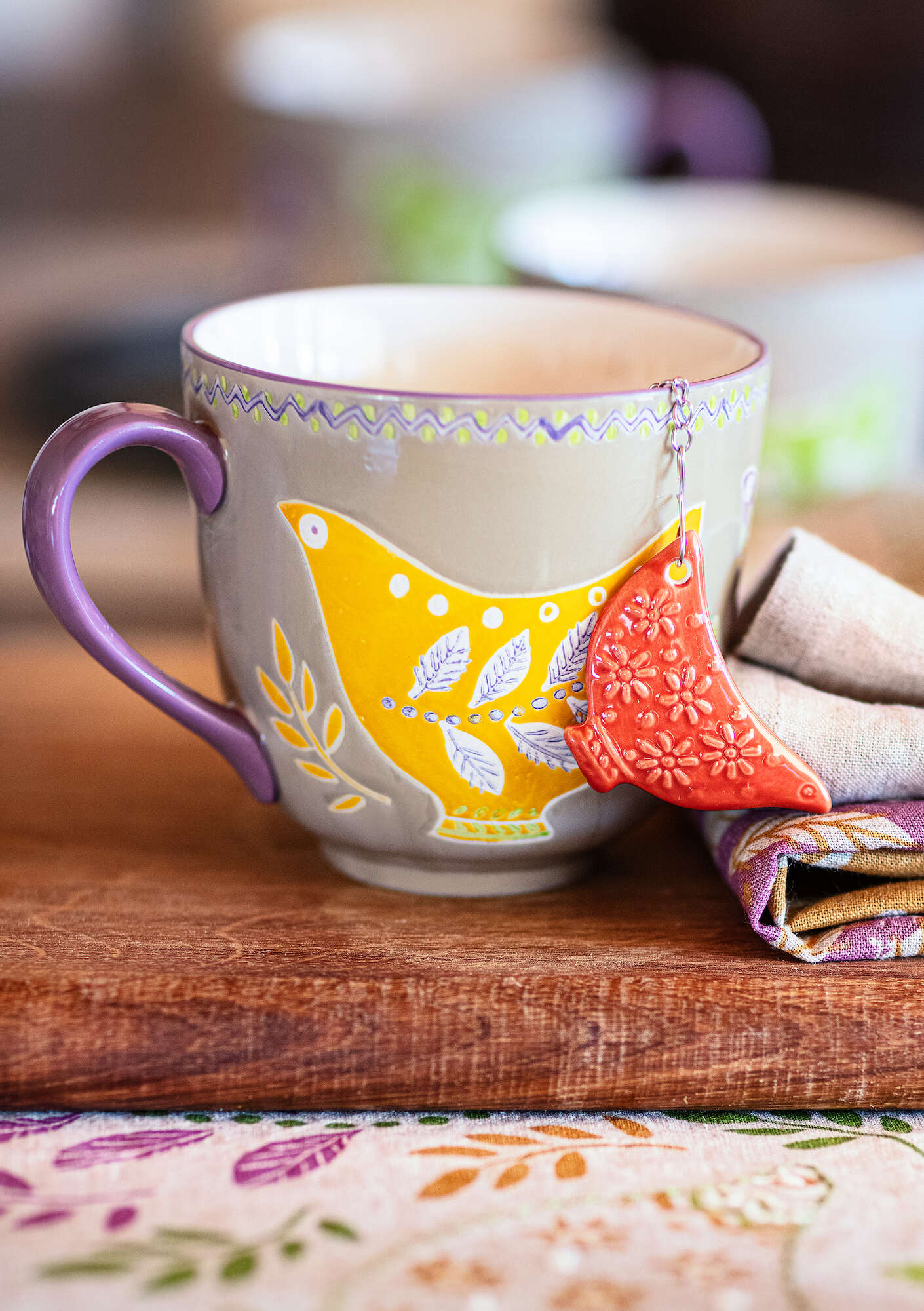 “Okarina” ceramic teacup heather