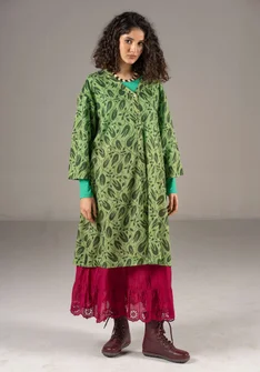 “Kelly” woven organic cotton dress - cicada/patterned