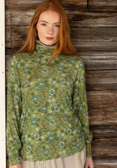 Bluse "Rosebay" i lyocell/elastan - salvie