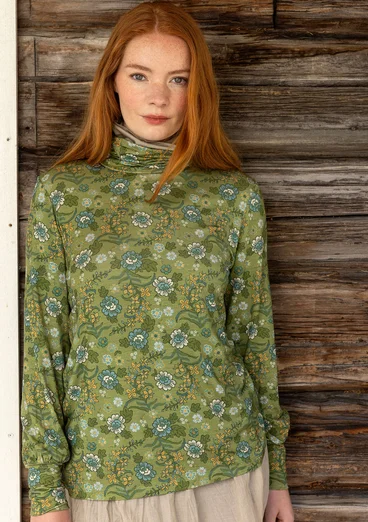 Top "Rosebay" van lyocell/elastaan - salie