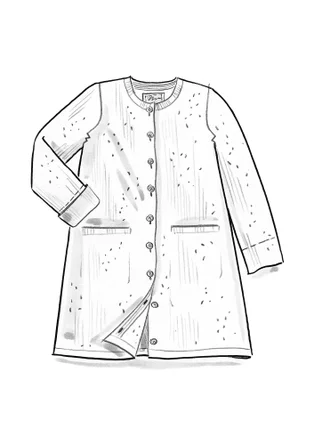 Langstrickjacke aus Lammwollmischung - aschgrau-melange