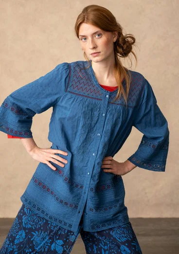 “Haiku” organic cotton tunic - mild indigo