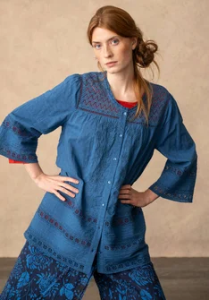“Haiku” organic cotton tunic - mild indigo