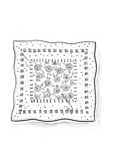 Foulard "Sophie" en coton biologique - vert lotus