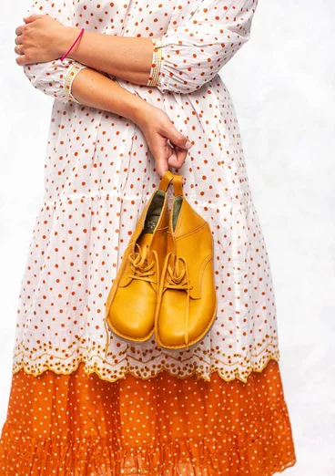 Stiefeletten aus Nubuk-/Nappaleder - senf