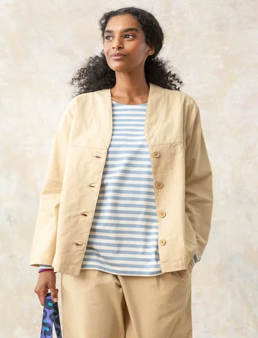 Woven jacket in organic cotton - havre