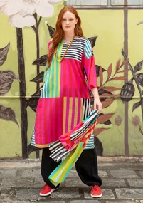 Robe tissée "Cherai" en coton biologique - fraise des bois