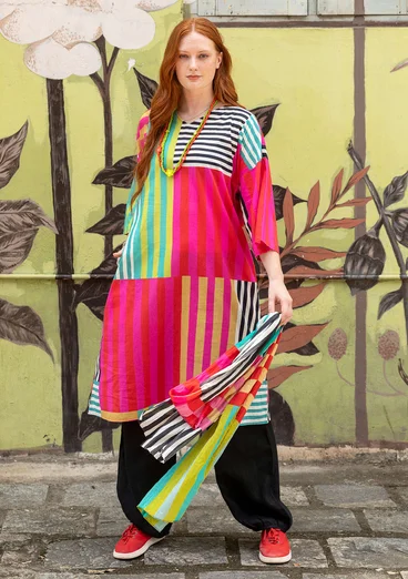 Robe tissée "Cherai" en coton biologique - fraise des bois