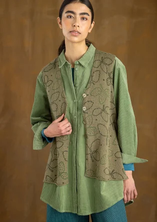 “Lush” knitted wool waistcoat - cedar