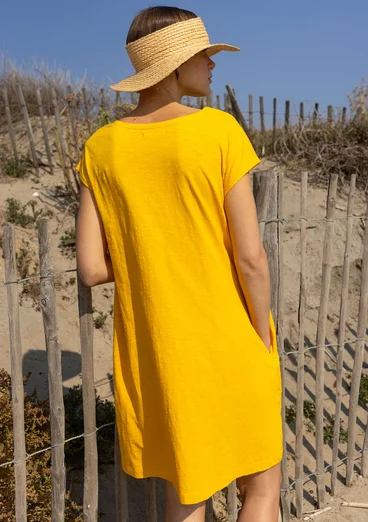 Jersey tunic in organic cotton/linen - dandelion
