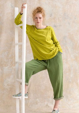 Essential striped sweater asparagus/lime green