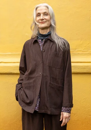 Webjacke „Agatha“ aus Bio-Baumwolle - maulbeere