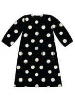 V-neck dress - black/dot
