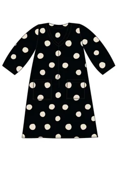 Robe à encolure en V - black/dot