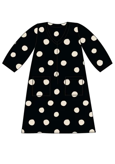 Robe à encolure en V - black/dot