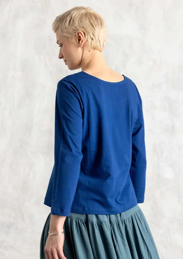 Organic cotton jersey top - indigo blue