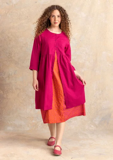 “Vendela” woven organic cotton dress - cyklamen