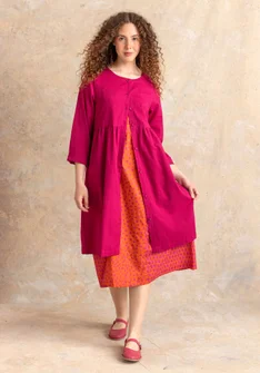 “Vendela” woven organic cotton dress - cyklamen