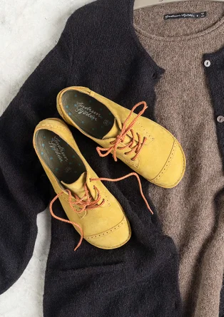 Nubuck lace-ups - olive