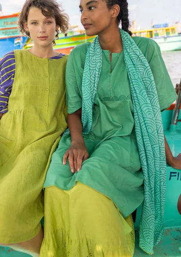 Écharpe "Bow" en coton biologique - malachite