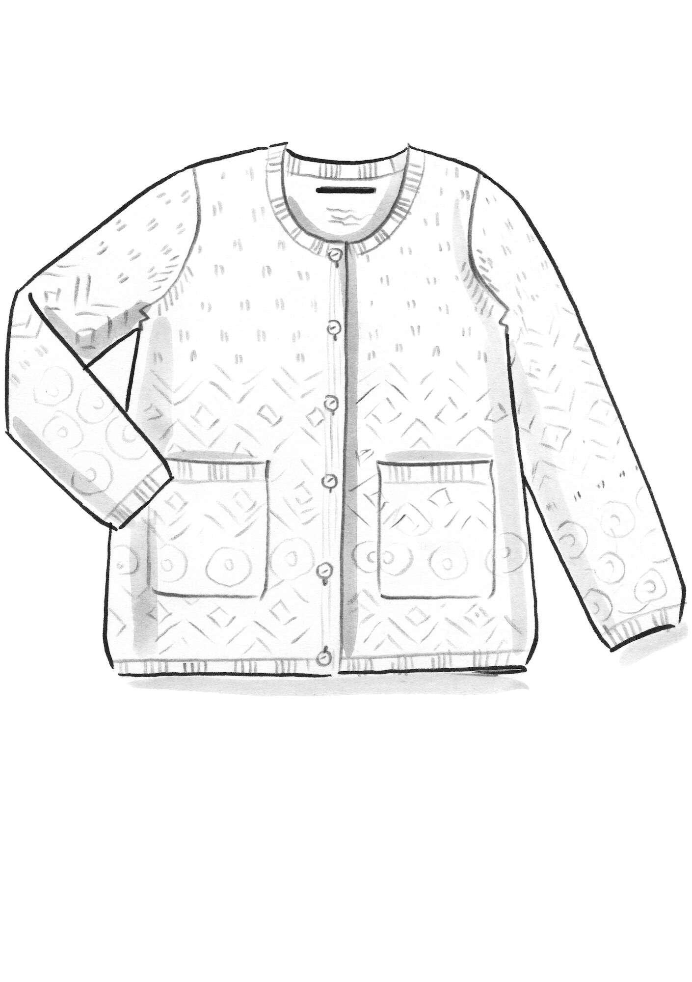 Vest van lamswol/gerecycled polyamide