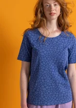 Jerseyshirt „Theia“ aus Bio-Baumwolle/Elasthan - altblau-gemustert