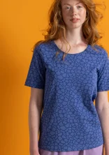 Jerseyshirt „Theia“ aus Bio-Baumwolle/Elasthan - altblau-gemustert