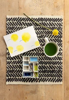 Set de table "Play" en coton biologique - noir