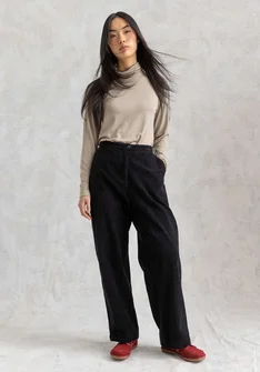 Cordhose „Rime“ aus Bio-Baumwolle - schwarz