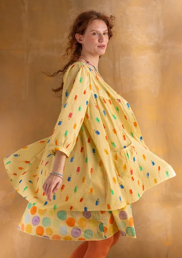 Blouse d'artiste "Crayon" en coton biologique - rayon de soleil