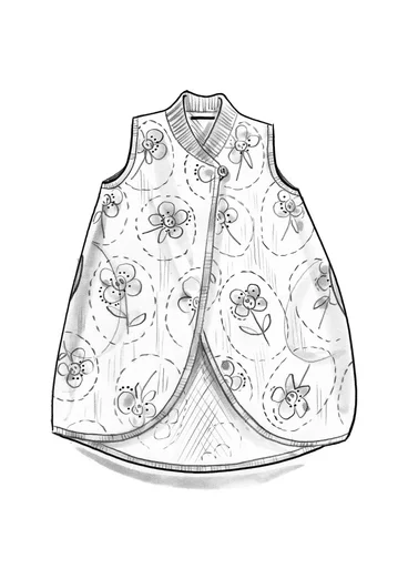 Gilet sans manches croisé "Marabel" en mélange de laine recyclée - aubergine