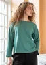Solid-colored top in organic cotton (artemisia S)