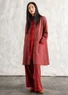 Langstrickjacke aus gefilzter Bio-Wolle (dunkelrott-melange S)