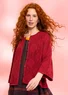 Gilet "Blomstra" en maille de coton biologique/recyclé (airelles L)
