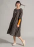 “Duha” woven dress in organic cotton (dark ash grey M)