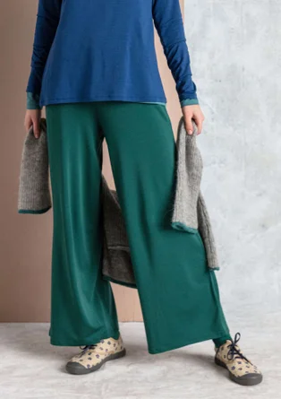 Pantalon en jersey de lyocell/élasthanne - vert bouteille