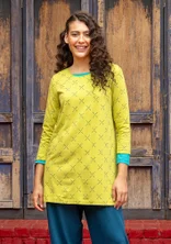 “Crossing” jersey tunic in organic cotton/elastane - leaf green