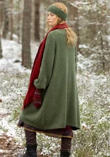“Canada” alpaca blend long cardigan - pine/melange