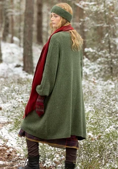 Langstrickjacke „Canada“ aus Alpakawollgemisch - pinie-melange