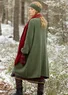“Canada” long cardigan in an alpaca blend (pine/melange M)